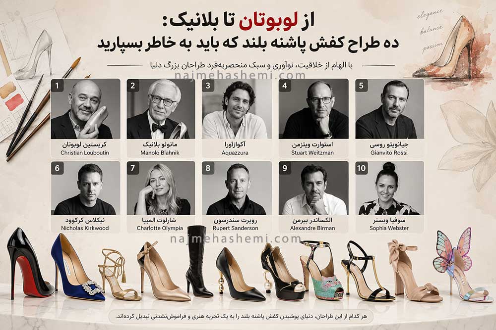 ۱۰ طراح برتر کفش دنیا؛ از کریستین لوبوتان تا مانولو بلانیک