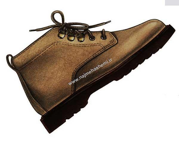 Rendering suede leather in shoe illustration
