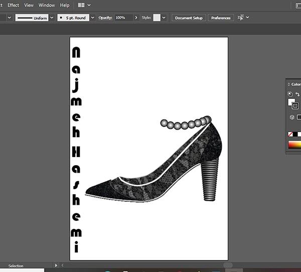 طراحی کفش با ایلاستریتور